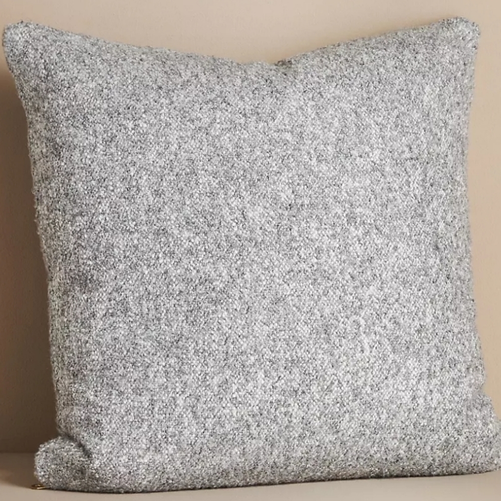 Anthropologie Cozy Boucle Pillow - grey